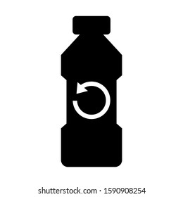 recycle bottle icon isolated sign symbol vector illustration - high quality black style vector icons

