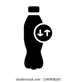 recycle bottle icon isolated sign symbol vector illustration - high quality black style vector icons
