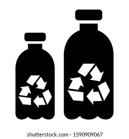 recycle bottle icon isolated sign symbol vector illustration - high quality black style vector icons
