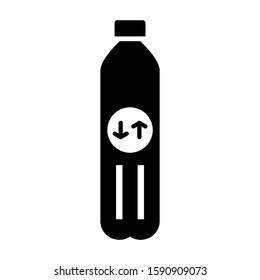 recycle bottle icon isolated sign symbol vector illustration - high quality black style vector icons

