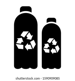 recycle bottle icon isolated sign symbol vector illustration - high quality black style vector icons
