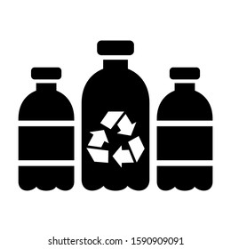 recycle bottle icon isolated sign symbol vector illustration - high quality black style vector icons
