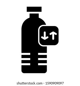 recycle bottle icon isolated sign symbol vector illustration - high quality black style vector icons
