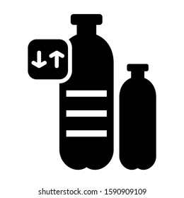 recycle bottle icon isolated sign symbol vector illustration - high quality black style vector icons
