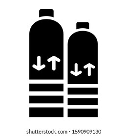 recycle bottle icon isolated sign symbol vector illustration - high quality black style vector icons
