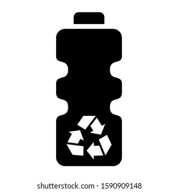 recycle bottle icon isolated sign symbol vector illustration - high quality black style vector icons
