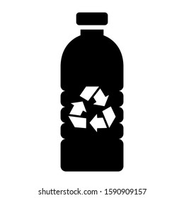 recycle bottle icon isolated sign symbol vector illustration - high quality black style vector icons
