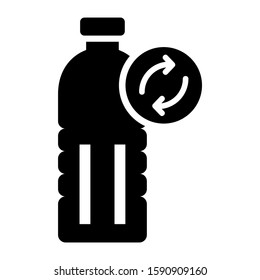 recycle bottle icon isolated sign symbol vector illustration - high quality black style vector icons
