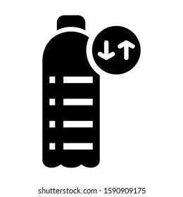 recycle bottle icon isolated sign symbol vector illustration - high quality black style vector icons
