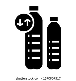 recycle bottle icon isolated sign symbol vector illustration - high quality black style vector icons
