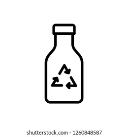 Recycle bottle icon Outline Vector