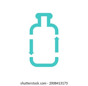 recycle bottle logo vector design template