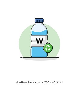 Recycle Bottle Vector Illustration. Eco-Friendly Bottle Concept Design