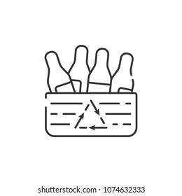 Recycle bottles icon. Simple element illustration. Recycle bottles symbol design from Ecology collection set. Can be used in web and mobile on white background