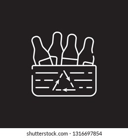 Recycle bottles icon. Simple element illustration. Recycle bottles symbol design from Ecology collection set. Can be used in web and mobile