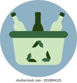Recycle bottles, illustration, vector on a white background.
