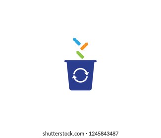 Recycle bottles plastic icon