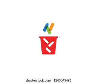 Recycle bottles plastic icon