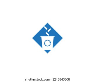 Recycle bottles plastic icon