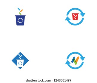 Recycle bottles plastic icon