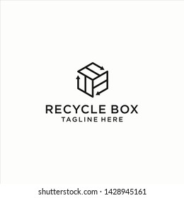 recycle box cube logo icon illustration vector graphic download
