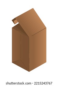icono de simulación de empaquetado ecológico de caja de reciclaje