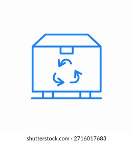 recycle box icon sign vector