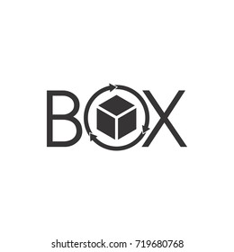 Recycle Box logo design vector