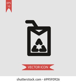 Recycle brick vector icon illustration symbol