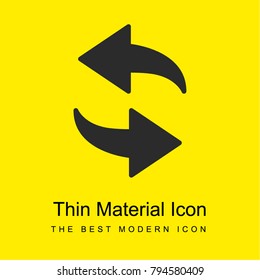 Recycle bright yellow material minimal icon or logo design