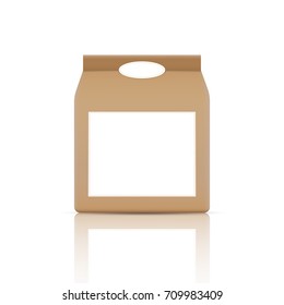 Recycle brown paper bag package for coffee bean or gift 
