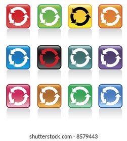 recycle button pack 3/3 - check my gallery for other recycling VECTORs or JPEGs