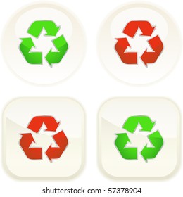 Recycle button set. Vector collection.