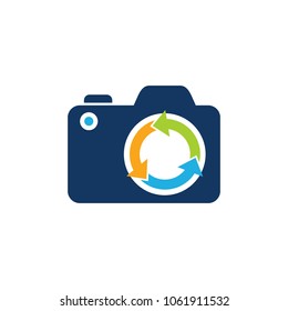 Recycle Camera Logo Icon Design