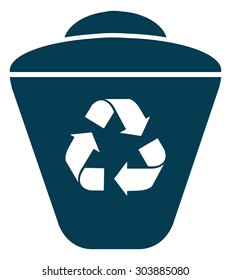 Recycle Can Icon, Vector Illustration. 