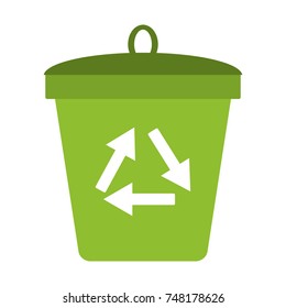 Recycle can isolated