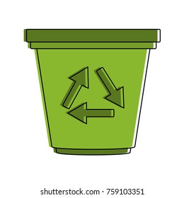 Recycle can isolated