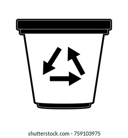 Recycle can isolated