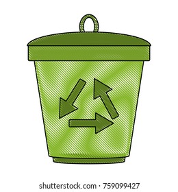 Recycle can isolated icon vector illustration graphc design