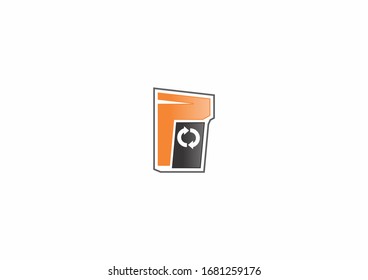 recycle with can trash symbol vector graphic illustration. can be used for template design
