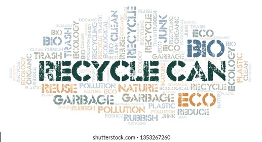 Recycle Can word cloud.