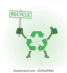 Recycle character design, 3R concept, reuse materials, save the earth and nature, go green, eco friendly, waste management, environmental sustainability