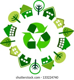 Recycle circle of houses