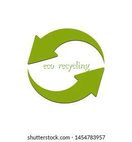 Recycle circular arrow icon. Eco recycling symbol. Vector illustration.