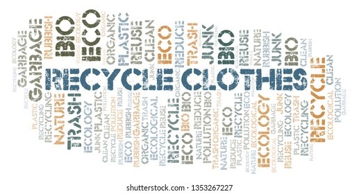 Recycle Clothes word cloud.