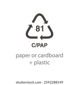 recycle code icon vector template