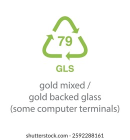 recycle code icon vector template