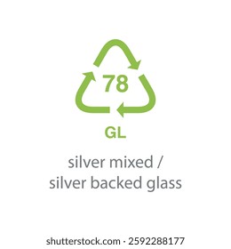 recycle code icon vector template