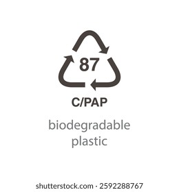 recycle code icon vector template