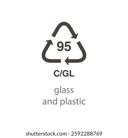 recycle code icon vector template